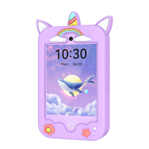 هاتف أطفال جديد بتقنية الجيل الرابع مع نظام تحديد المواقع وكاميرات مزدوجة و7 ألعاب تعليمية وتحكم عبر التطبيق للألعاب التعليمية - Product Image 2