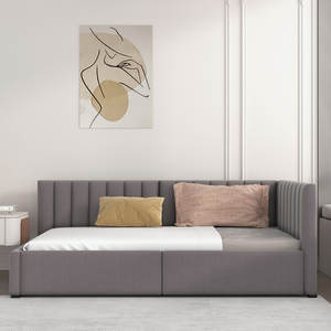 Canapé-<span class=keywords><strong>lit</strong></span> inclinable nordique et minimaliste <span class=keywords><strong>2</strong></span> <span class=keywords><strong>places</strong></span> salon et chambre à coucher meubles avec rangement <span class=keywords><strong>lit</strong></span> <span class=keywords><strong>mural</strong></span> et canapé Kainice - Product Image 3