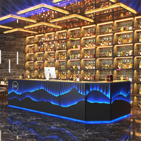 Comptoir de bar de restaurant de luxe, design personnalisé pour hôtel, mobilier de restaurant, comptoir de commande à vendre
