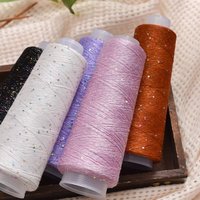 100g 2000 meter tenunan tangan Sedang tebal poliester dicampur benang sutra tinggi untuk payet rajutan Sweater rajut