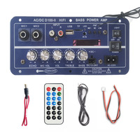 Özelleştirilebilir 12V/24V/220V HI-FI Subwoofer güç Amp USB uzaktan kumanda ile otomobiller için yüksek-güç amplifikatörü kurulu ekran