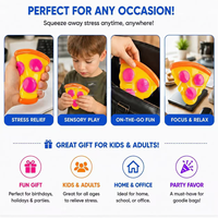 Jouet sensoriel anti-stress en forme de tranche de pizza, souple, extensible, en TPR, 1 pièce