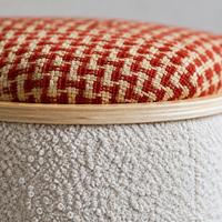 YAOYUE Tabouret Nid pour Chat Partagé Humain-Animal, Lit pour Chat en Bois avec Coussin en Peluche, 40x40x27cm, Meuble Multifonctionnel pour Chat