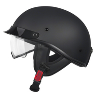 Casque demi-tête 3C&DOT ABS - Rétro, visière solaire, déverrouillage rapide