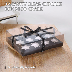 Caja Rígida de PET Transparente Biodegradable de 12 Cavidades para Cupcakes y Empaque de Comida para Llevar - Product Image 2
