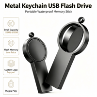 Clé USB publicitaire ronde en métal, souvenir d'entreprise, 64 Mo, 128 Mo, 4 Go, 8 Go, 16 Go, 32 Go, 64 Go, 128 Go, USB 2.0, USB 3.0, clés USB personnalisées