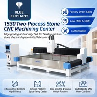 Machine de meulage et de sculpture CNC pour bordures de comptoirs en pierre avec double broche et changement d'outil en 3 secondes pour les petites ateliers de marbre