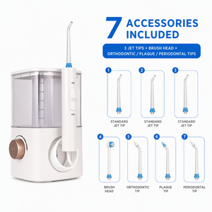 Hydropulseur buccal pour comptoir de cuisine, hydropulseur familial puissant avec buse rotative à 360°, blanc - Product Image 3