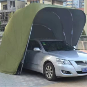 Abri de voiture rétractable et pliable 5.5*2.5*2.3, imperméable, en acier thermolaqué, pour parking, garage, auvent, <span class=keywords><strong>camping</strong></span>, protection UV - Product Image 1