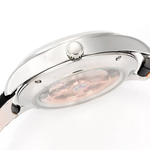 Reloj de Pulsera Profesional Mecánico Automático de Alta Calidad con Caja de Acero Plateado, Triple Fecha, Esfera Blanca y Diseño Celestial Lunar para Hombre - Product Image 5