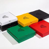 Boîte à pizza en carton ondulé personnalisée, boîte à pizza jetable en papier kraft pour la livraison de nourriture