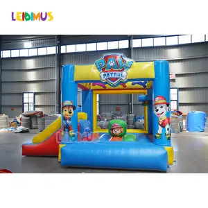 New design paw dog inflatables bounce castle bouncy jumping bouncer cartoon kids inflatable combo bouncer with slide