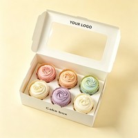 Emballages personnalisés pour gaufres, pâtisseries, biscuits, macarons, mini-boîtes pour desserts décoratifs, impression couleur de qualité alimentaire