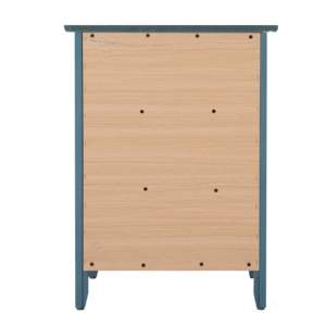 Mesita de noche inteligente moderna DB con acento verde azulado, muebles de dormitorio de madera maciza con estilo de panel para apartamentos - Product Image 4