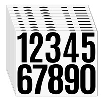 Grands numéros de maison et autocollants pour boîte aux lettres en vinyle imperméable auto-adhésifs, décalcomanies de 3 pouces