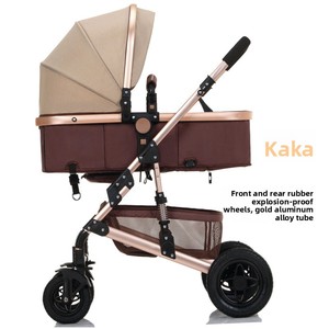 Poussette Bébé en Alliage d'Aluminium Haute Visibilité, Landau, Nacelle, Poussette <span class=keywords><strong>Parapluie</strong></span>, Inclinable et Pliable, Capacité de Charge 15kg, pour 0-6 mois - Product Image 4