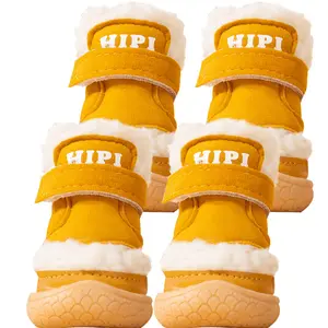 Winter Warm Pet Cat Dog Fleece Shoes Puppy Comfortable Footwear Outdoor Anti-slip Pet Dog Boots Pet Dog Cat Snowshoes