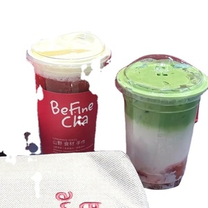 Custom Logo500ml PET Disposable Single-layer Beverage U-shaped Cold Coffee Bubble Tea Orange Juice <b>Plastic</b> <b>Cup</b> with Cover - Product Image 3