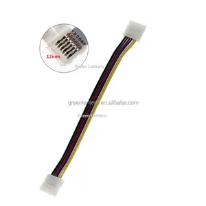 2/3/4/5/6 Pin 8mm 10mm 12mm Gratis las LED Strip konektor dengan kawat untuk putih CCT Tunable SPI RGB RGBW RGBCCT LED Strip cahaya