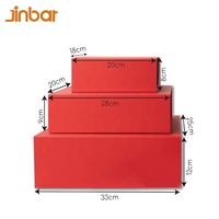 Boîte à bijoux Jinbar, emballage cadeau, petite valise, boîte cadeau rouge et blanche, boîtes cadeaux extra larges avec aimant