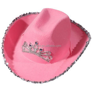 <span class=keywords><strong>Sombrero</strong></span> de Vaquera Rosa con Lentejuelas y Diseño de Corona de <span class=keywords><strong>Princesa</strong></span> - Product Image 5