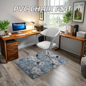 Modern PVC <strong>Chair</strong> Mat Cushioned Plastic and PET rectangle for Home Kitchen Bathroom Patio Outdoor Use <strong>Carpet</strong> <strong>Protector</strong> - Product Image 2