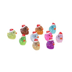 Adornos de Patitos Rojos Brillantes de Resina, Decoración Navideña para Escritorio, Accesorios de Joyería DIY - Product Image 4