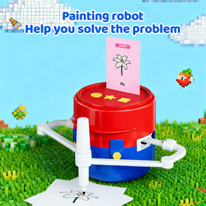 <span class=keywords><strong>Robot</strong></span> de Peinture Éducatif Transfrontalier pour Enfants, Jouet Intelligent d'Apprentissage Précoce avec Fonction de Dessin, Musique et Vocalisation par Insertion de Carte - Product Image 5