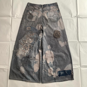 DiZNEW Guangzhou - Jeans de Hombre al por Mayor, Estilo Vintage con Parches, Talla Grande 4XL, Jeans de Pierna Ancha para Hombre - Product Image 2