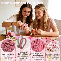 Kits de Manualidades Educativas Preescolares, Limpiapipas de Chenilla de Colores Surtidos, Palitos de Felpa, 30CM, 100 Unidades por Paquete