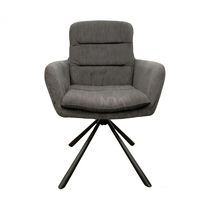 Fauteuil moderne NOVA en tissu rembourré pour salon, fauteuil de détente individuel avec pieds en métal noir