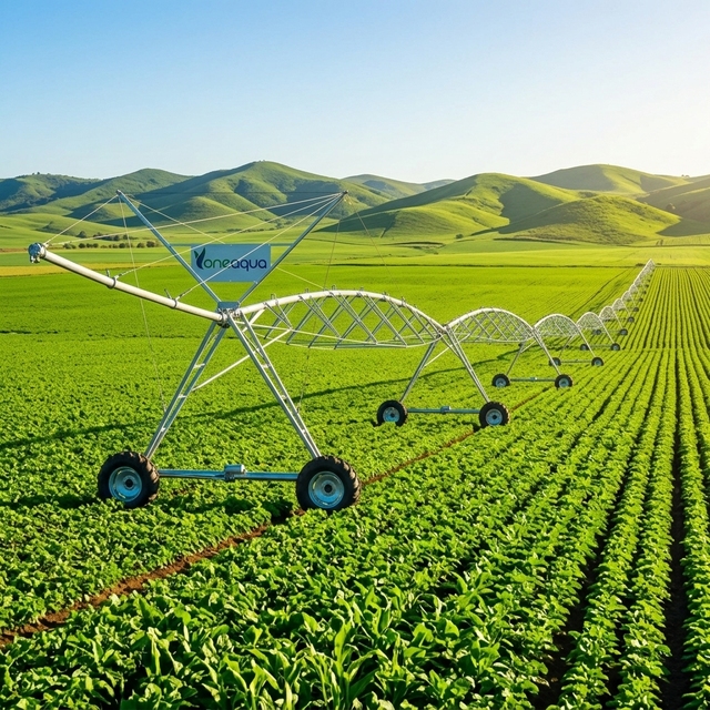 Widened Anti-slip Anti-sink Tires, Remote Start and Stop Control, Irrigation Water Matches Crop Growth Cycle Aquaspin
