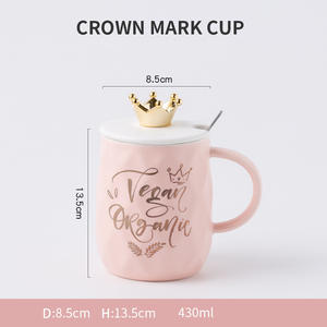 Tasse à café Tasse en céramique en porcelaine pour maman avec couronne Cadeau unique pour femmes Tasses Cadeaux modernes roses européens pour 1 utilisateur - Product Image 5
