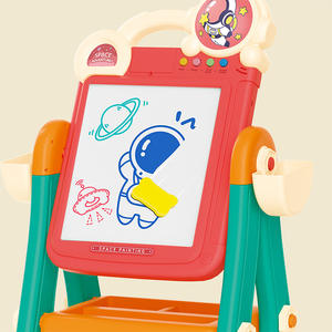 Nieuw Product Puzzel Vroege Educatie Speelgoed Multifunctioneel Baksteenspel Schilderij Tafel 2 In 1 Dubbelzijdige Tekentafel - Product Image 5