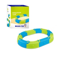 10PCS Beach Sand Toys Set avec Château Moules Pelle Seau pour Enfants En Plein Air Sandbox Play Builds Forme Ronde et Ovale