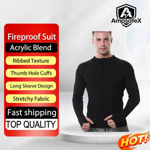 AmpsafeX - Camisa de Seguridad Gris de Fibra de Aramida Tejida, Ignífuga, Protección de Nivel [insertar nivel de protección aquí], Anticorte, Antiestática, para Uso Industrial - Product Image 1