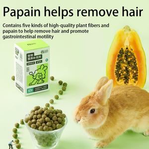 खरगोश अनानास पपीता गोली की गोलियों से बाल क्रीम पौष्टिक बालों को हटाने वाली गेंदों का स्नैक्स हैमस्टर खरगोश की आपूर्ति - Product Image 6