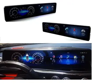 Autoradio à double écran 12.3 "+ tableau de bord pour mercedes-benz S W221 2006-2012 lecteur multimédia de navigation GPS et tachymètre