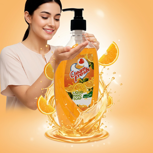 Clean Fresh Liquid Hand <b>Soap</b> Orange Fragrance with Pump Deep Cleansing Skin Friendly Formula for Daily Use - Product Image 1