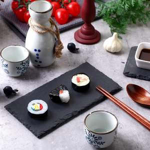 Planches à charcuterie en <span class=keywords><strong>ardoise</strong></span> noire et assiettes en pierre pour présentation de viandes et fruits, idéales pour la cuisine, la salle à <span class=keywords><strong>manger</strong></span> et les fêtes - Product Image 4
