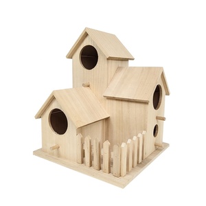 Creativo a parete in legno nido all'aperto casetta per uccelli Birdhouse Building Kit tre case per uccelli - Product Image 3