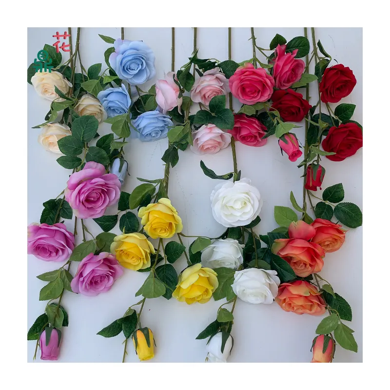 High Branch Round Rose Home Vase Flower Arrangement Simulation Flower Photography Beauty Chen Arrangement Artificial Flowers