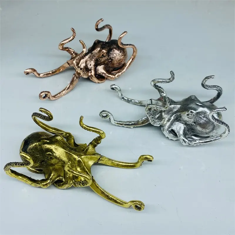 Wholesale Octopus Shape Antique Gold Colored Metal Crystal Ball Holder Stand Sphere Base