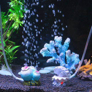 <span class=keywords><strong>Aquarium</strong></span> Volcan Ornement Fleur Fish Tank Décoration avec Air Stone Bubbler - Product Image 3