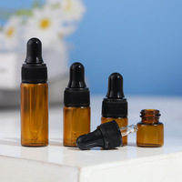 Échantillon Gratuit - Petites Fioles Vides Mini 1ml 2ml 3ml 5ml en Verre pour Cosmétiques, Parfums et Huiles Essentielles avec Compte-gouttes