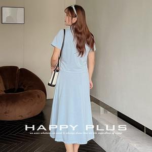 ชุดเสื้อโปโลแขนสั้นลำลองสำหรับผู้หญิงไซส์ใหญ่ Runqi N8593 พร้อมกระโปรงทรงเอเข้ารูปยาวปานกลาง ผ้าคอตตอนผสม มีซิป - Product Image 5