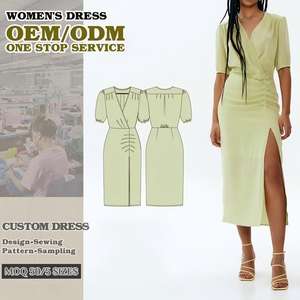 Fabricante de <span class=keywords><strong>Vestidos</strong></span> Personalizados para Mujer, Ropa de Alta Calidad en Poliéster y Algodón, Fábrica de Ropa con MOQ Bajo, OEM, Moda, Ropa de Mujer, Vestido - Product Image 1