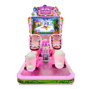 Máquina <span class=keywords><strong>de</strong></span> Juego Arcade <span class=keywords><strong>de</strong></span> Carreras <span class=keywords><strong>de</strong></span> Caballos para Niños, Filly Cuties, para 2 Jugadores |   Juego Interactivo Dinámico <span class=keywords><strong>de</strong></span> Caballo para Niños con Luces LED <span class=keywords><strong>de</strong></span> Acero Inoxidable - Product Image 5