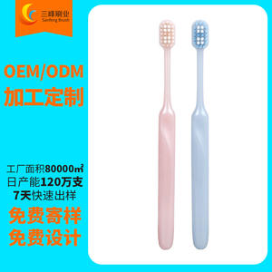 Brosse à dents personnalisable pour adultes, à poils souples, tête carrée, poils en nylon, pour usage domestique - Product Image 3