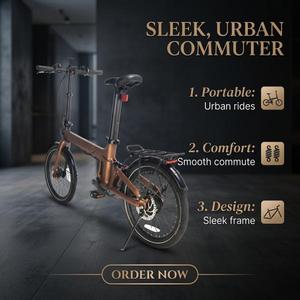 Bicicleta Eléctrica Plegable Compacta Naicisports 20 de Fibra de Carbono con Sensor de Torque, 7 Velocidades, Batería de Litio de 250W para D... - Product Image 1